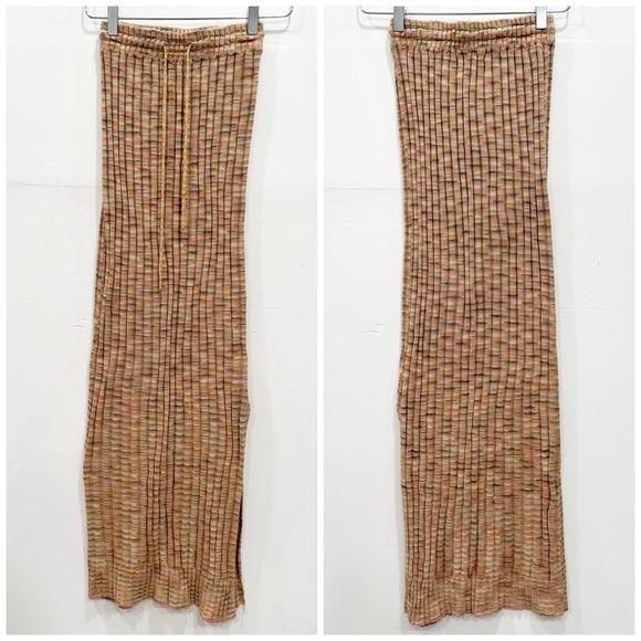 Free People Knit Drawstring Maxi Skirt Midi Long Cotton XS - Picture 1 of 8